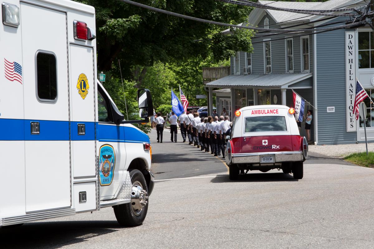 Memorial Day Parade 2016 - Ambulance driving along road